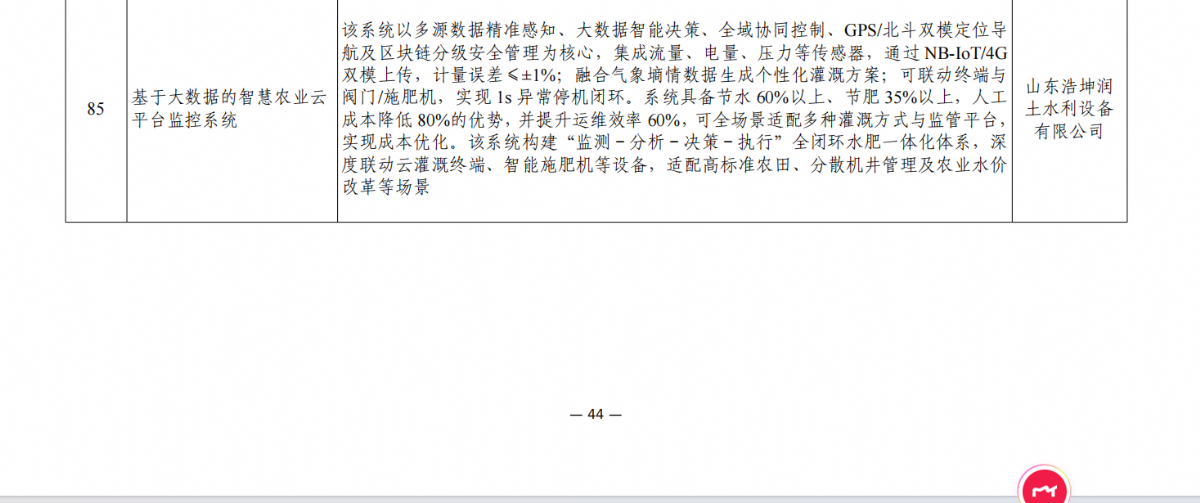 喜报！山东浩坤润土水利设备公司产品入选了水利部颁发的“节水先进成熟适用技术设备目录（2025）”